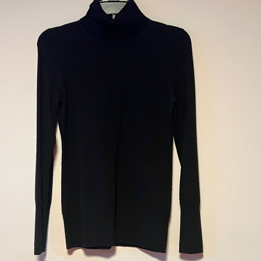 J. Crew Black 100% Cashmere Turtleneck Sweater